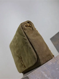 Icare series handbag Khaki suede