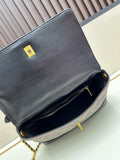 2025 Autumn/Winter Collection Suede and Leather Quilted Handbag
