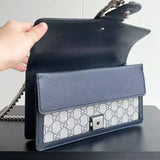 Dionysus series Dionysus bag with monogram and leather accents