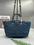 Denim Quilted Tote Bag