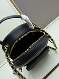 Autumn/Winter Collection Black Textured Quilted Backpack