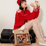 "Is a little bear and also a painter" designer original shoulder bag \ handbag \ crossbody bag