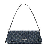 2026 Medium Shoulder Bag, Blue GG Washed Denim 874744 FAF8V 4042