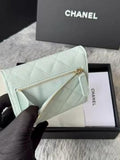 Cowhide CF 3-fold short wallet