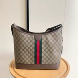 GG monogram red and green webbing Hobo shoulder bag