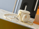White monogram mini handbag series