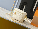 White monogram mini handbag series