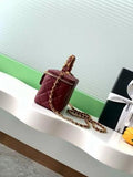 Leather CHAN VANITY CASE WITH TOP HANDLE