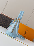 Light blue panda print handbag series