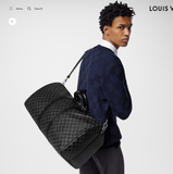 2026 Keepall Bandoulière 55 Damier Graphite N41413
