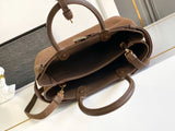 Suede Buckle Handbag