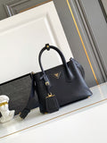 Double small Saffiano leather bag