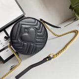 GG Marmont series round quilted shoulder bag