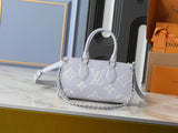 Grey embossed leather mini handbag collection