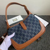Jackie 1961 series denim monogram shoulder bag