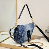 Grained Calfskin Saddle Bag