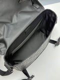 Black embossed leather men's bags collection