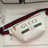 Print Leather Belt Bag