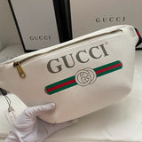 Print Leather Belt Bag