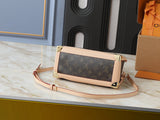 monogram color-blocked lock handbag series