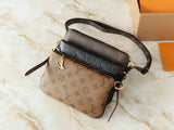 Monogram-patterned leather crossbody bag series