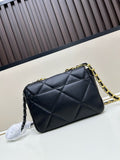 Black lambskin chain bag