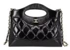 31 Nano Gold CC Logo Chain Bag Black