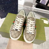 Men's Ace Series Ebony GG Supreme Canvas Sneakers |760775 FACMZ 9746