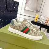 Men's Ace Series Ebony GG Supreme Canvas Sneakers |760775 FACMZ 9746