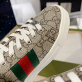 Men's Ace Series Ebony GG Supreme Canvas Sneakers |760775 FACMZ 9746