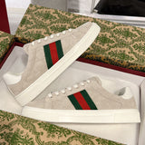 Men's Ace Series Oatmeal GG Suede Sneakers |798652 AADV9 9566