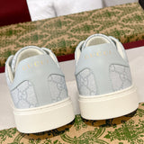 Ace Series Light Blue GG Supreme Canvas Web Stripe Women's Sneakers |760774 FACMZ 4049