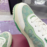 Re-Web Series Sneakers (Women's), Classic GG Canvas, Green/Ivory Patchwork| 785452 AADHW 9573