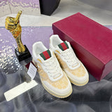 Re-Web Series Men's Canvas Sneakers Ivory/Light Beige GG Canvas |824221 AADJA 9572