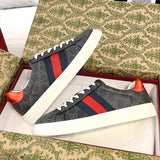 Ace Series Men's Black GG Supreme Canvas Sneakers 760775 FACMZ 1065