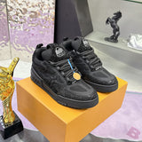 Men's Skate Sneakers, Black, with Swarovski Crystal Accents 1ADHHI
