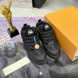 Men's Skate Sneakers, Black, with Swarovski Crystal Accents 1ADHHI