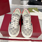 Women's Ace Series Web Strap Beige GG Supreme Canvas Sneakers |760774 FACMZ 4049
