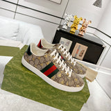 Men's Ace Series Ebony GG Supreme Bee Print Sneakers |548950 9N050 8465