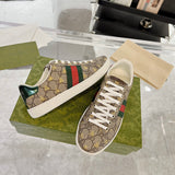 Men's Ace Series Ebony GG Supreme Bee Print Sneakers |548950 9N050 8465