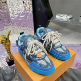 Men's Skate Sneaker Blue Swarovski Monogram1ABMH9