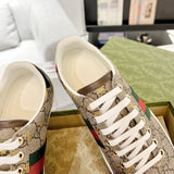 Men's Ace Series Ebony GG Supreme Bee Print Sneakers |548950 9N050 8465