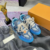 Men's Skate Sneaker Blue Swarovski Monogram1ABMH9