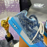 Men's Skate Sneaker Blue Swarovski Monogram1ABMH9