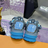 Men's Skate Sneaker Blue Swarovski Monogram1ABMH9