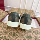 Women's Ace Series Ebony GG Supreme Canvas Web Strap Sneakers |760774 FACMZ 9746