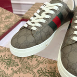 Women's Ace Series Ebony GG Supreme Canvas Web Strap Sneakers |760774 FACMZ 9746