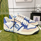 Men's MAC80 Series Low-Top Sneakers (Off-White and Blue Leather Mix) |749896 AAB79 9149