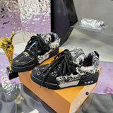 Men's Skate Black Swarovski Crystal Monogram Skate Shoes| 1ABMHV