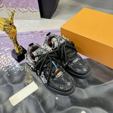Men's Skate Black Swarovski Crystal Monogram Skate Shoes| 1ABMHV
